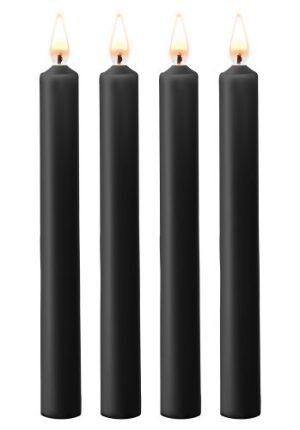 BDSM Vaxljus Svart Large 4-pack