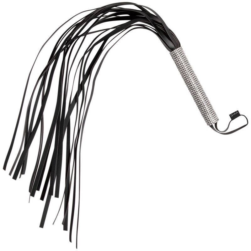 Sex & Mischief Sparkle Flogger med Strass 78 cm - Svart