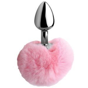 Tailz Fluffy Bunny Tail Analplugg - Ljusrosa
