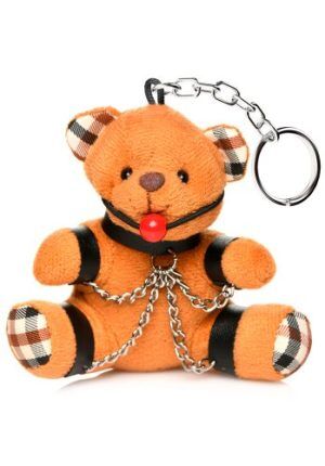 Gagged Teddy Bear Keychain