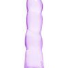 Crystal Clear non realistic dildo 17 cm, Purple