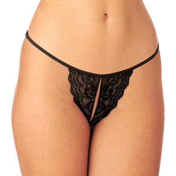 NORTIE Saga Grenlös String i Spets - Svart - One Size