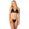 NORTIE Idun Peekaboo BH och Grenlös String Spetsset - Svart - One Size
