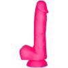 baseks Realistisk Silikondildo med Sugpropp Medium - Rosa