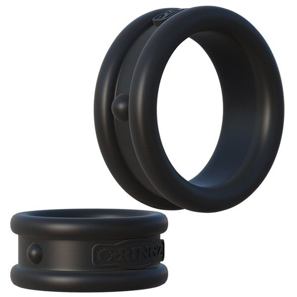 Fantasy C-Ringz Max Width Silicone Rings - Svart