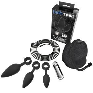 Bathmate Vibrerande Anal Training Plug Set - Svart