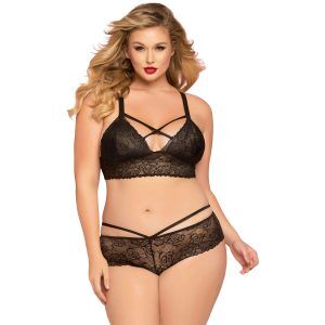 Seven til Midnight Bianca BH med Spets Plus Size - Svart - 3XL/4XL