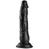 Willie City Svart Realistisk Dildo med Sugpropp 23 cm - Svart