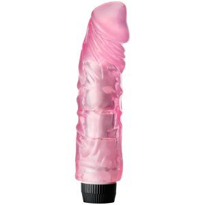 baseks Realistisk Multispeed Dildovibrator XL - Ljusrosa