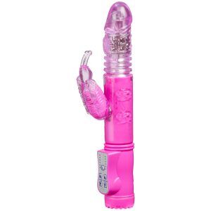 baseks Thrusting G-punkts Butterflyvibrator - Rosa