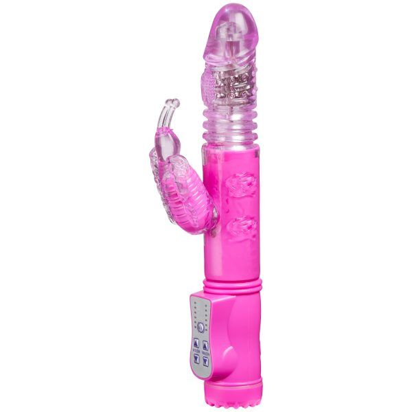 baseks Thrusting G-punkts Butterflyvibrator - Rosa