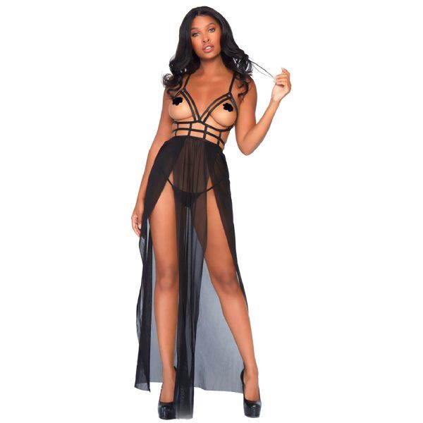 Leg Avenue Maxiklänning med G-string - Svart - M/L