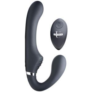 Strap U Mighty Rider Vibrerande Strap-on - Svart