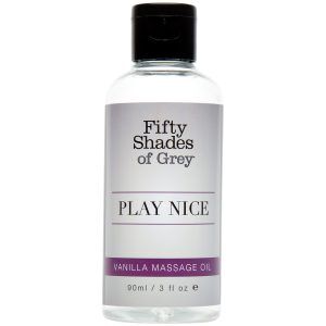 Fifty Shades Of Grey Play Fin Vaniljmassageolja 90 ml - Klar