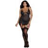24105 dreamgirl mesh garter slip plus size 01 model q100