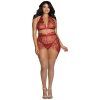 24302 dreamgirl delicate floral bra set plus size 01 model q100