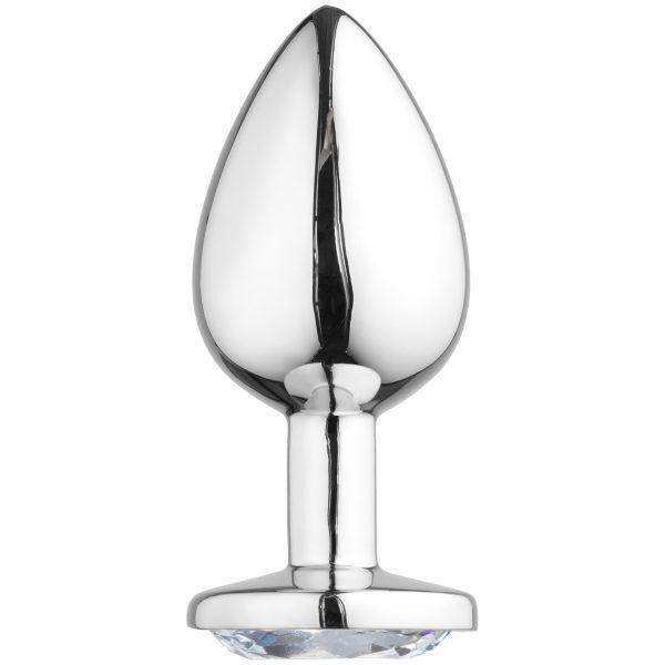 Precious Metals Large Jewel Butt Plug - Silver