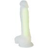 baseks Glow in the Dark Gul Dildo 21,5 cm - Gul