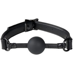 obaie Soft Konstläder Silikon Gag - Svart