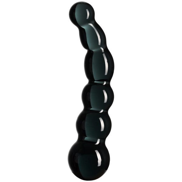 Sinful Black Groove Glasdildo 17 cm - Svart