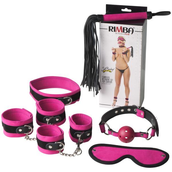 Rimba Nybörjarkit med Kardborreband för Mjuk Bondage - Rosa