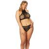 NORTIE Ronja Halterneck & Grenlösa Trosor Set Plus-Size - Svart - Plus size