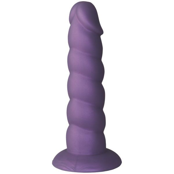 Baseks Swirly Lila Silikondildo 17,5 cm - Lila