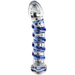ToyJoy G-Spot ädelstensglasdildo 18 cm - Klar