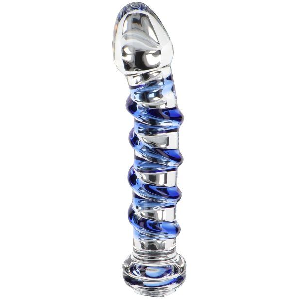 ToyJoy G-Spot ädelstensglasdildo 18 cm - Klar