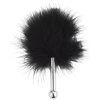 Sinful Tease Feather Silver Tickler - Svart