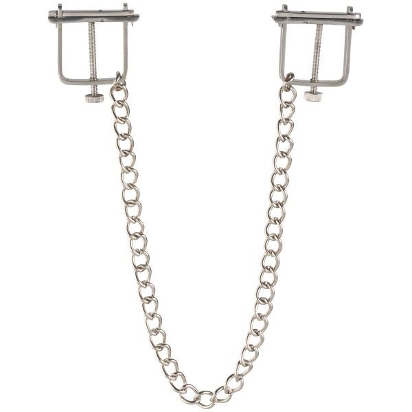 Kiotos Nipple Clamps med Kedja - Silver