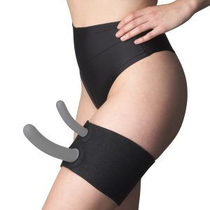 Sportsheets Dual Penetration Lårstrap-on - Svart