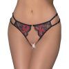 Cottelli Crotchless Bh-set i spets - Svart - One Size