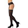 NORTIE Nettle Stay-Ups för Strumpeband - Svart - One Size