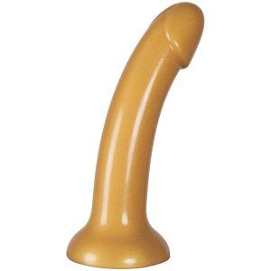 baseks Sparkling Gold Silikondildo 18 cm - Guld