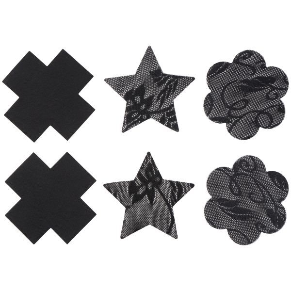 baseks Nipple Cover Stickers 3 st par - Svart