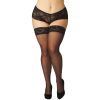 26962 nortie sage selvsiddende stromper med blondekant og backseam plus size 01 model q100