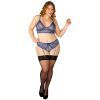 NORTIE Poppy Night Blue BH-Set Plus-Size - Blå - Plus size