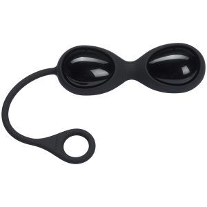 Le Wand Yoni Obsidian Dubbla Knipkulor - Svart