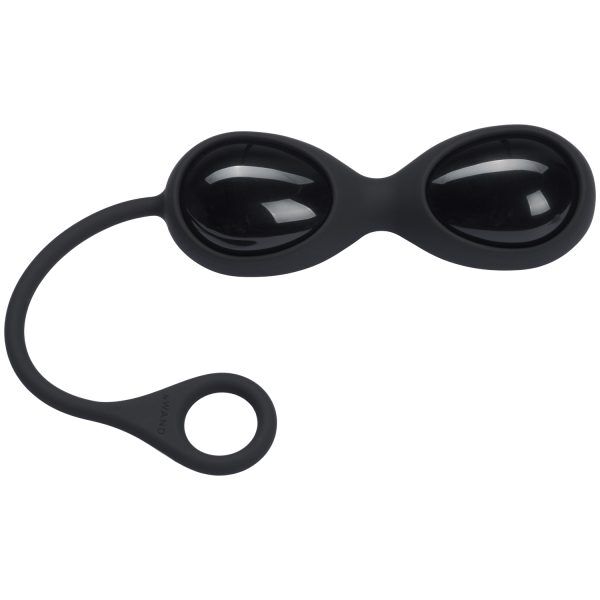 Le Wand Yoni Obsidian Dubbla Knipkulor - Svart
