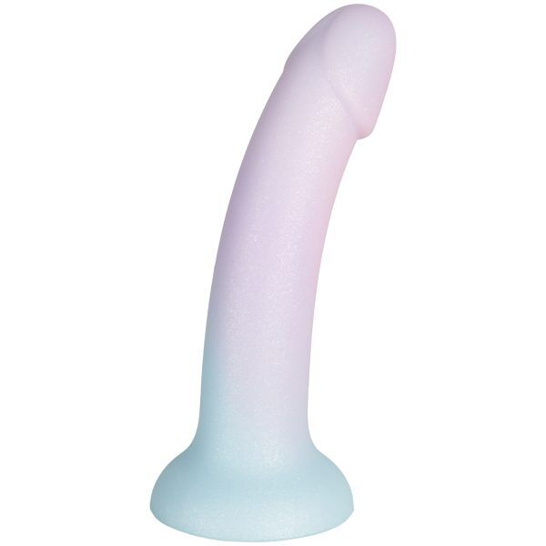 baseks Playful Pink Gradient Silikondildo 18 cm - Ljusrosa