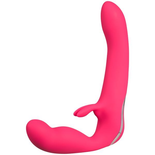 Happy Rabbit Strapless Strap-on Rabbitvibrator - Ljusrosa
