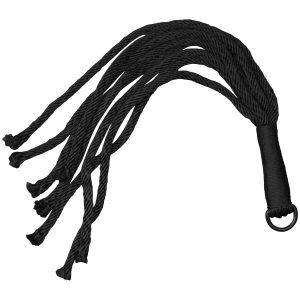 Sex & Mischief Shadow Rep Flogger 50,5 cm - Svart