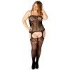 27695 nortie cornflower crotchless catsuit plus size 00347 model q100