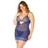 NORTIE Morning Glory Chemise Night Blue Plus-Size - Blå - Plus size