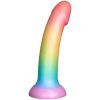 baseks Rainbow Silikondildo 18 cm - Blandade färger