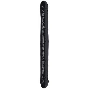 Willie City Black Realistisk 2-Way Dubbeldildo 43 cm - Svart