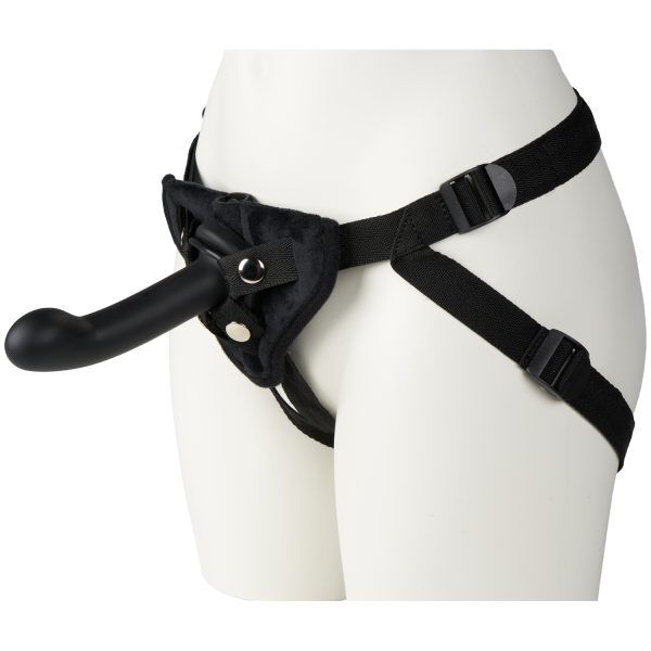 baseks Strap-On Harness med Vibrator och G-punksdildo - Svart