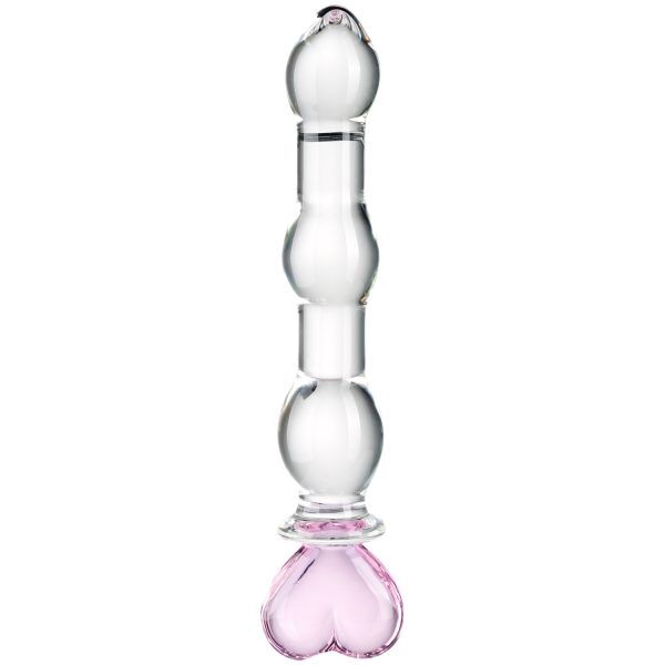 baseks Heart Beaded Glasdildo