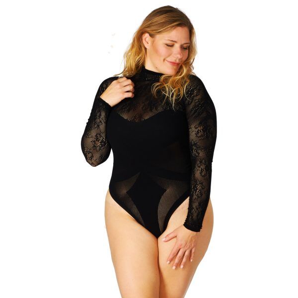 NORTIE Blossom Esme Body Plus-Size - Svart - Plus size